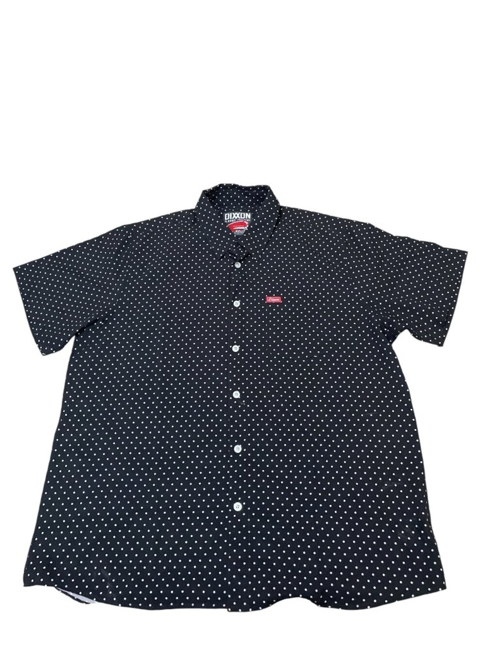 Dixxon Flannel Co The Milton Short Sleeve Shirt Black White Polka Dot Men's 2X
